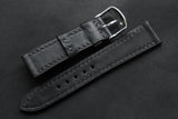 The House Of Straps | Horween Essex Black Full Stitch Leather Watch Strap
