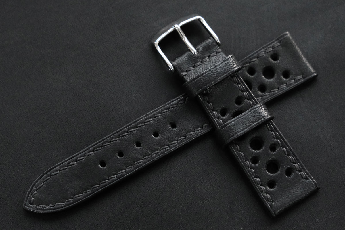 Bracelet Montre Cuir Horween Essex 22mm Beige Naturel - Fabrication Allemande, Compatible Nomos/Rolex