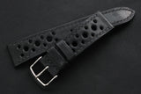 The House Of Straps | Horween Essex Black Racing Leather Watch Strap
