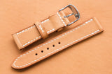 The House Of Straps | Horween Essex Natural Full Stitch Leather Watch Strap