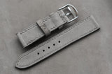 The House Of Straps | Horween Nubuck Grey Full Stitch Leather Watch Strap
