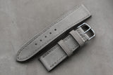 The House Of Straps | Horween Nubuck Grey Full Stitch Leather Watch Strap