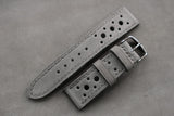 The House Of Straps | Horween Nubuck Grey Racing Leather Watch Strap