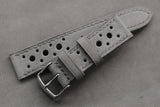 The House Of Straps | Horween Nubuck Grey Racing Leather Watch Strap
