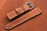 The House Of Straps | Horween Rustic Tan Full Stitch Leather Watch Strap