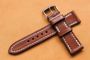 The House Of Straps | Wickett & Craig Med Brown Full Stitch Strap