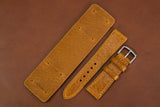 Italian Textured Brown Full Stitch Newman Bund Watch Strap