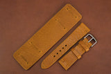 Italian Textured Brown Side Stitch Newman Bund Watch Strap