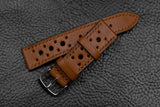 Barenia Tan Racing Leather Watch Strap