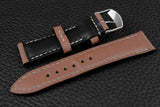 Italian Salmon Pink Half Padded Leather Watch Strap