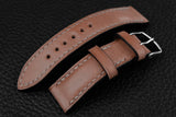 Italian Salmon Pink Half Padded Leather Watch Strap