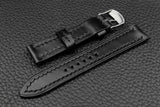 THOS Italian Black Leather Watch Strap