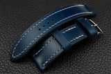 THOS Italian Blue Leather Watch Strap