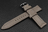 THOS Italian Grey Leather Watch Strap