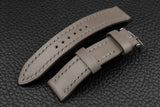 THOS Italian Grey Leather Watch Strap