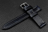 THOS Italian Navy Leather Watch Strap