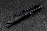 THOS Italian Navy Leather Watch Strap