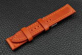 THOS Italian Orange Leather Watch Strap