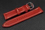 THOS Italian Red Leather Watch Strap