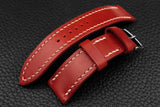 THOS Italian Red Leather Watch Strap