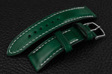 Italian Green Half Padded Leather Watch Strap