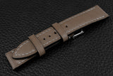 Italian Grey Half Padded Leather Watch Strap