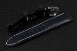 Italian Navy Half Padded Leather Watch Strap