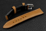 Italian Sand Half Padded Leather Watch Strap