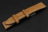 Italian Sand Half Padded Leather Watch Strap