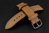 Italian Sand Half Padded Leather Watch Strap