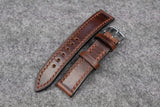 Horween Chromexcel Brown Full Stitch Leather Watch Strap