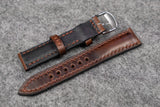 Horween Chromexcel Brown Half Padded Leather Watch Strap