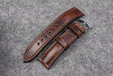 Horween Chromexcel Brown Half Padded Leather Watch Strap