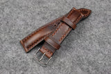 Horween Chromexcel Brown Half Padded Leather Watch Strap
