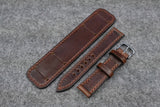 Horween Chromexcel Brown Full Stitch Newman Bund Watch Strap