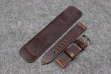 Horween Chromexcel Brown Side Stitch Newman Bund Watch Strap