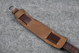 Horween Chromexcel Brown Side Stitch Newman Bund Watch Strap