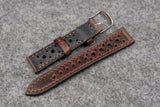 Horween Chromexcel Brown Racing Leather Watch Strap