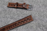 Horween Chromexcel Brown Racing Leather Watch Strap