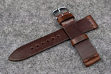 Horween Chromexcel Brown Unlined Side Stitch Leather Watch Strap