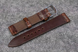 Horween Chromexcel Brown Unlined Side Stitch Leather Watch Strap
