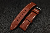 Chevre Cedar Half Padded Leather Watch Strap