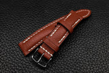 Chevre Cedar Half Padded Leather Watch Strap