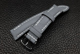 Alran Chevre Grey Half Padded Leather Watch Strap