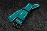 Alran Chevre Turquoise Half Padded Leather Watch Strap