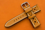 Epsom Gold Racing Leather Watch Strap