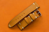 Epsom Gold Side Stitch Leather Watch Strap