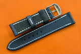 Epsom Navy Full Stitch Leather Watch Strap