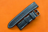 Epsom Navy Half Padded Leather Watch Strap