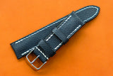 Epsom Navy Half Padded Leather Watch Strap